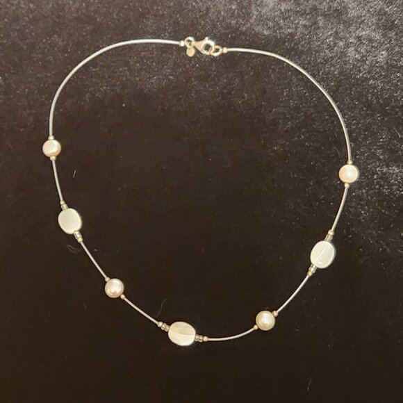 Silpada Sterling Silver, Pearl, and Shell necklace - Picture 1 of 1